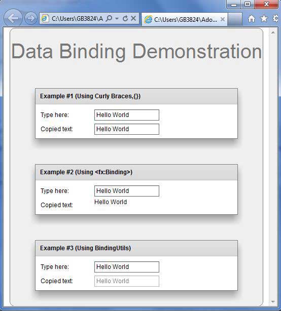 Flex Data Binding