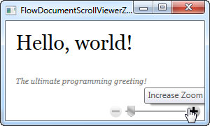 WPF教程之 FlowDocumentScrollViewer控件