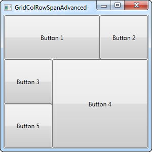 WPF教程之 Grid-跨行