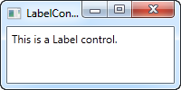 WPF教程之 Label控件