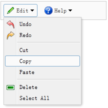 jQuery EasyUI 菜单与按钮 – 创建菜单按钮