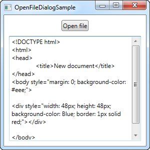 WPF教程之 打开文件OpenFileDialog