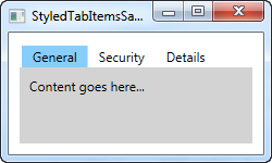 WPF教程之 WPF TabControl-设置TabItems的样式