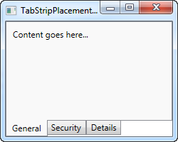 WPF教程之 WPF TabControl-标签位置