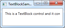 WPF教程之 TextBlock控制项