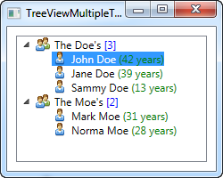 WPF教程之 TreeViews 数据绑定和多种模板
