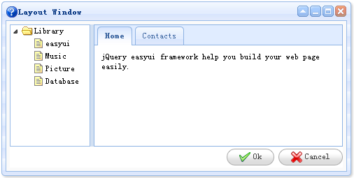 jQuery EasyUI 窗口 – 窗口与布局