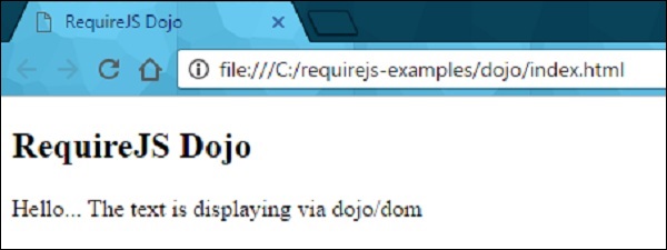 RequireJS教程：Dojo