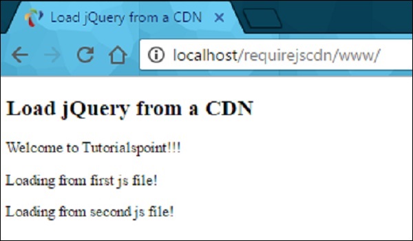 RequireJS教程：从CDN加载jQuery