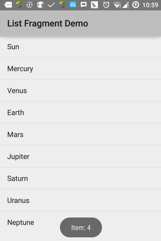 Android 碎片(Fragment)：列表碎片