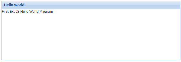 Ext.js 教程：第一个程序