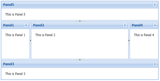 Ext.js：边框布局