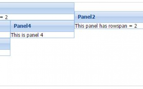 Ext.js：表格布局