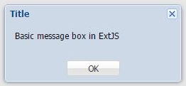 Ext.js：基本警报框